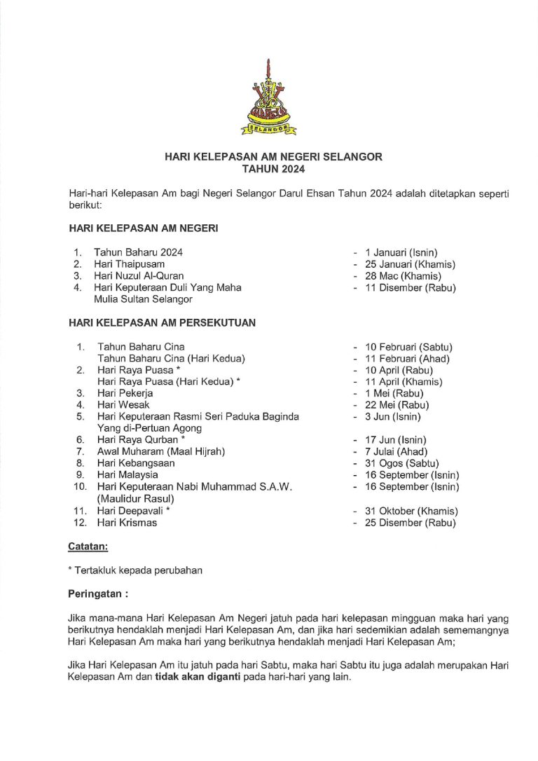 senarai-cuti-dan-hari-kelepasan-am-negeri-selangor-2024